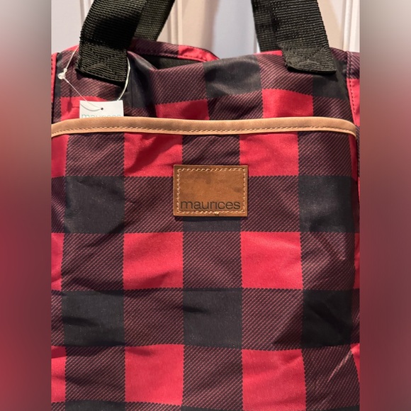 Buffalo plaid travel tote Maurice’s NWT - Picture 3 of 8